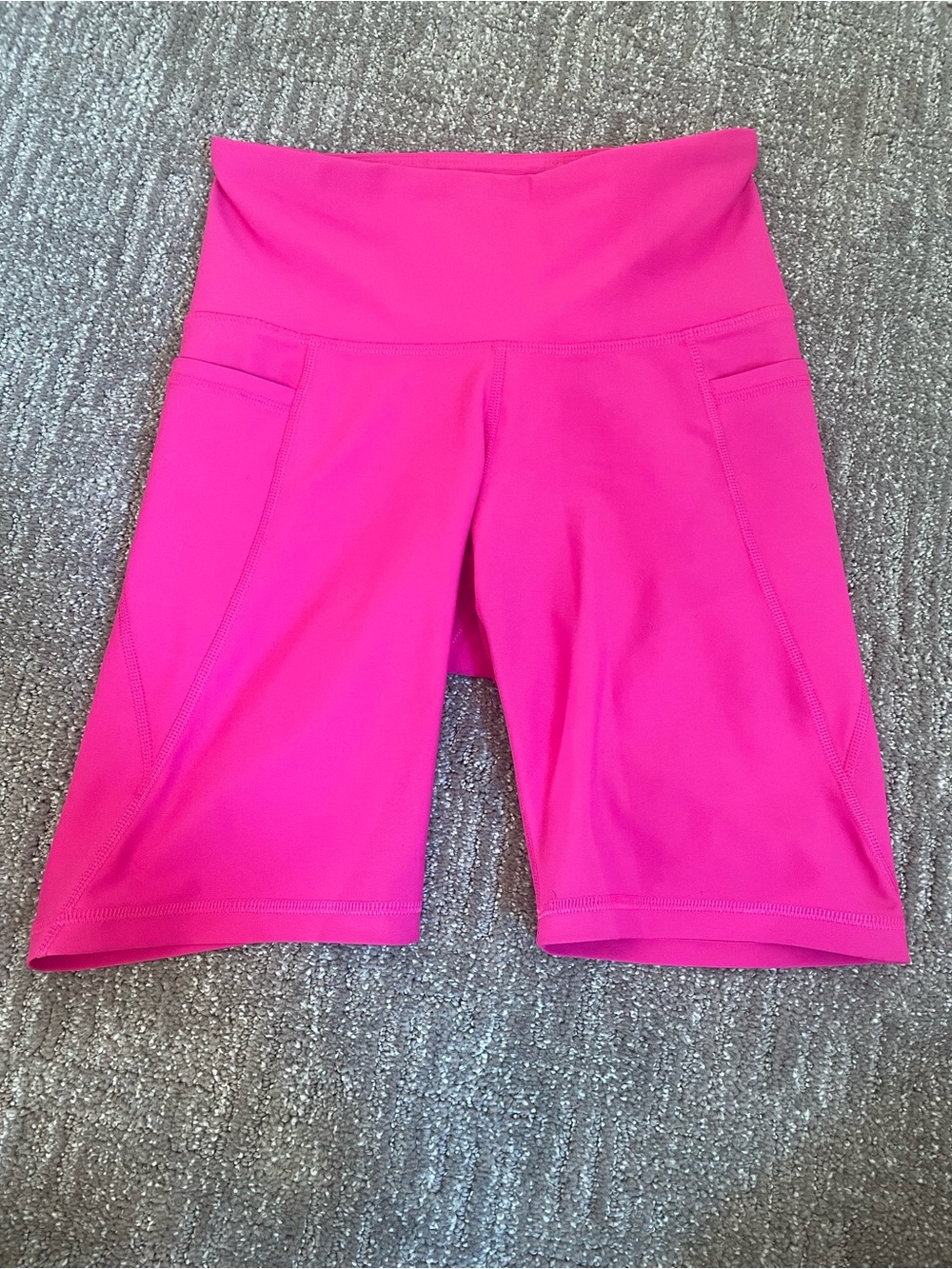 Old Navy Bright Hot Pink High-Rise Bike Shorts with Side Pockets